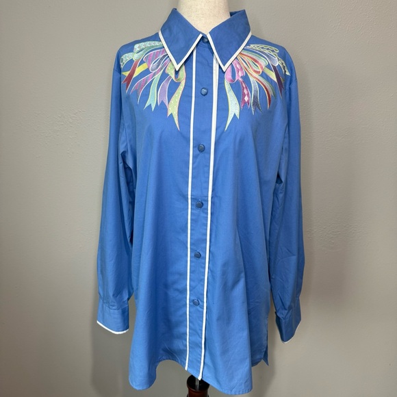 Bob Mackie | Tops | Vintage Bob Mackie Wearable Art Shirt Size M | Poshmark